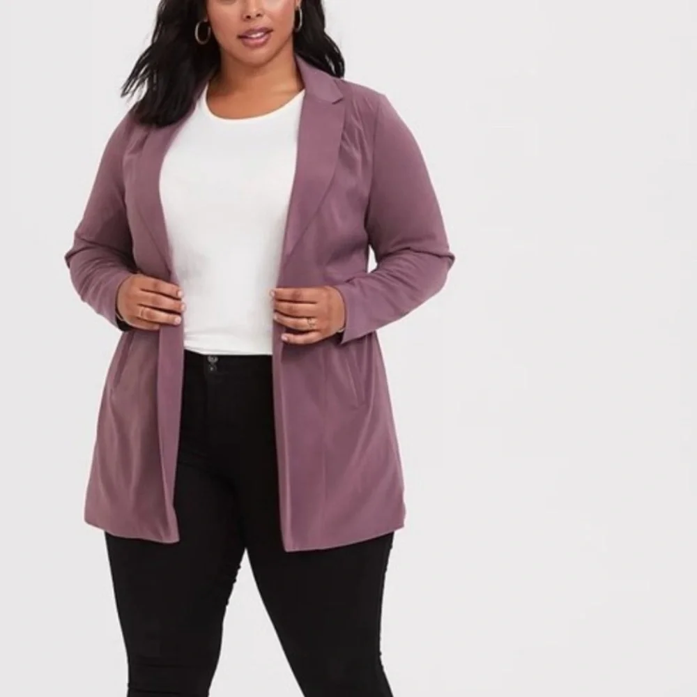 Torrid Mauve Purple Longline Blazer - Picture 1 of 5